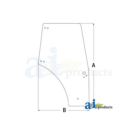 A & I Products Glass; Cab Door, RH 0" x0" x0" A-87620223